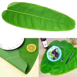 5PCS Artificial Banana Leaves Faux Tropical Leaves for Hawaiian Luau Party Decor Table Runner Centerpiece Place Mat #5