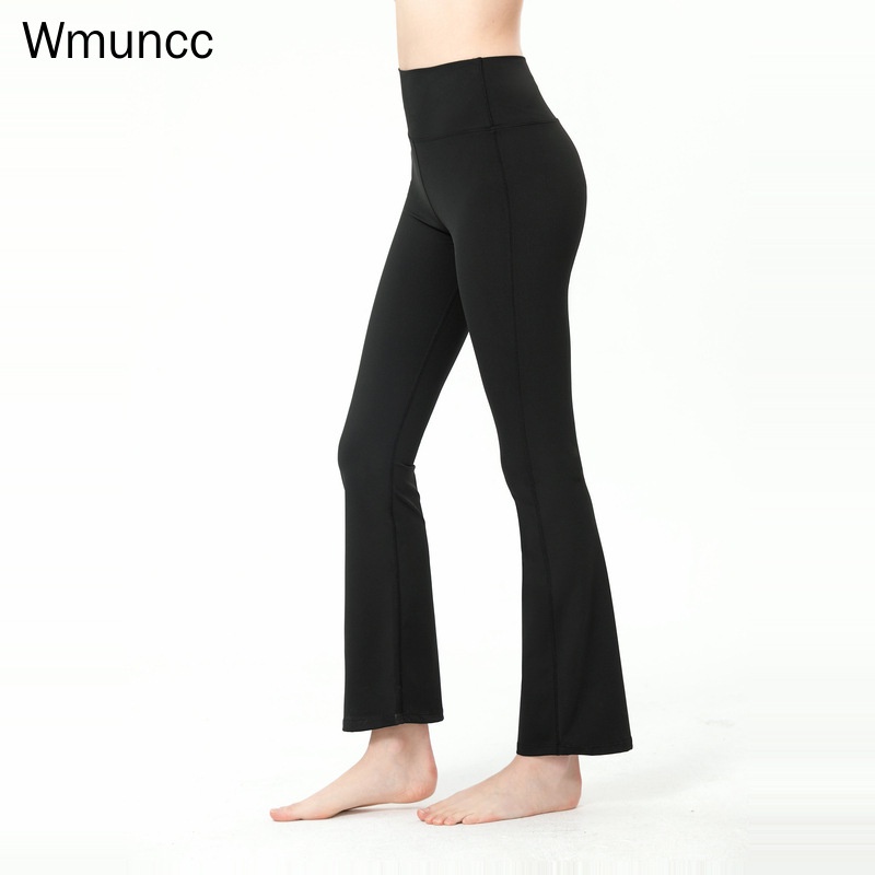 Wmuncc High Waist Hip Lift Yoga Flares Pants Slimming Dance Training ...