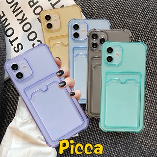 Casing Oppo A7 A76 A96 A55 A9 A5 2020 A36 A12E A12 A15 A16 A95 A35 A74 A3S A11K A15S A5S A11Reno 8 5G 7 6 Clear Card Holder Wallet Shockproof Tpu Back Cover Phone Case