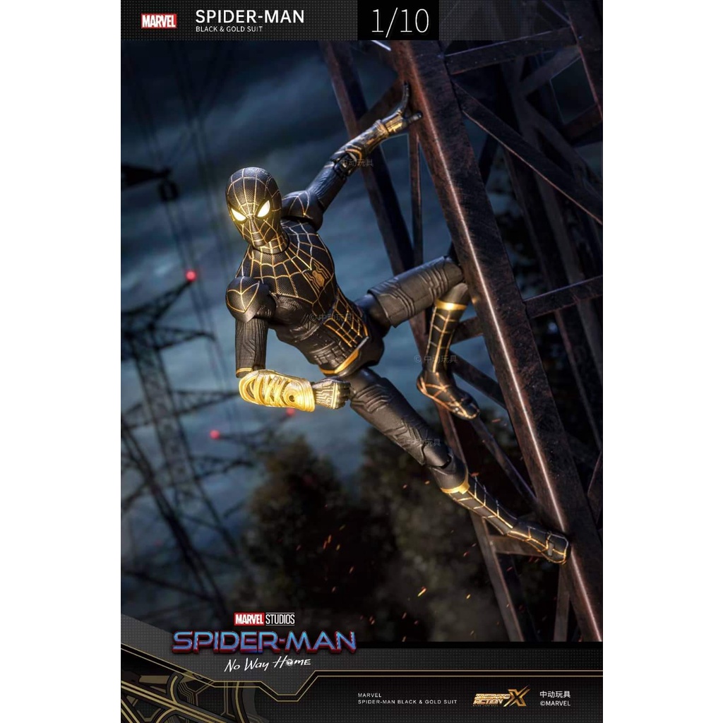 ZD TOYS 1/10 Spiderman No Way Home Black and Gold Suit | Shopee Philippines