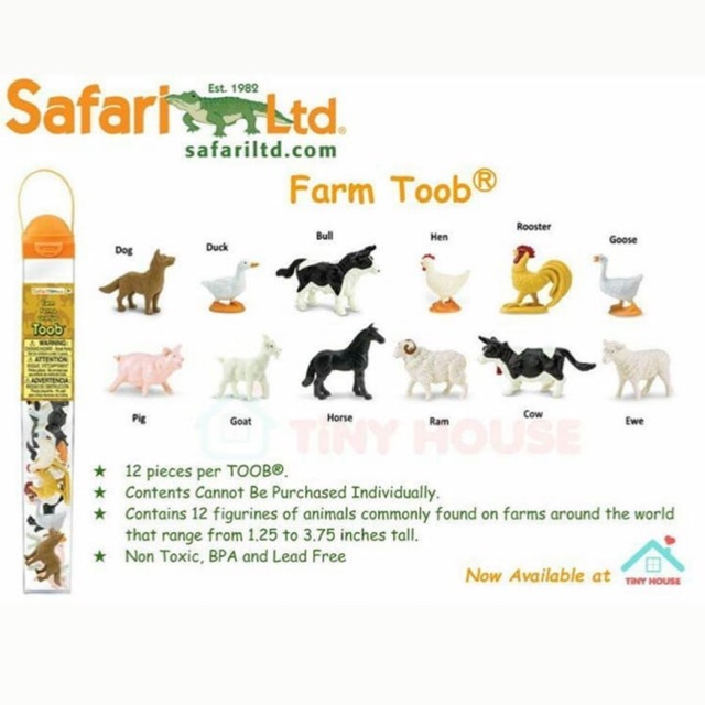 Safari Ltd. Farm Toob | Shopee Philippines