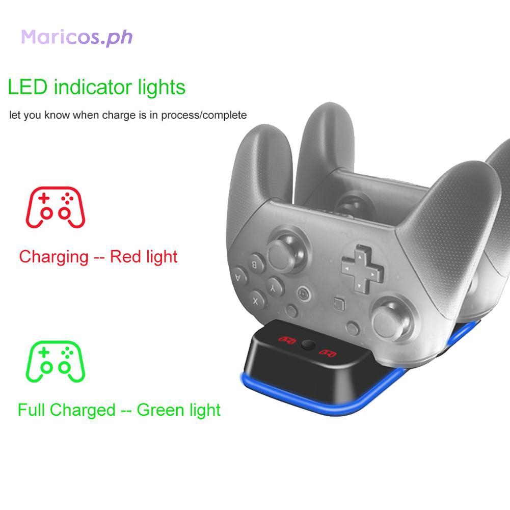 nintendo switch pro controller charging light