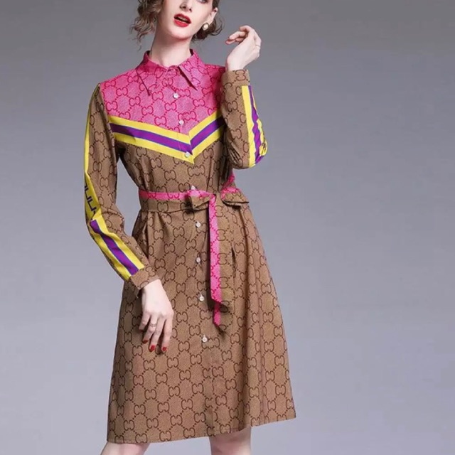 gucci logo dress