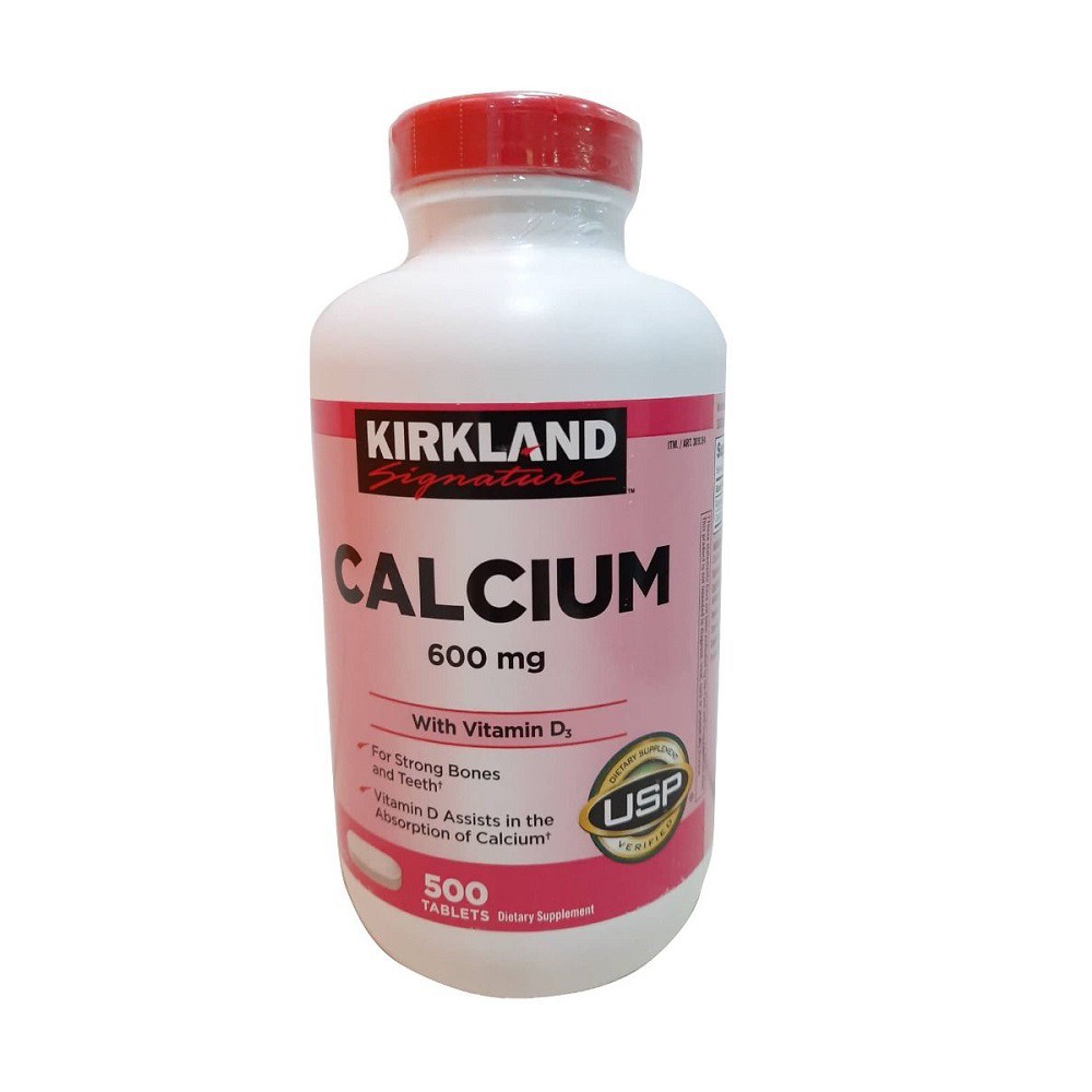 Kirkland Signature Calcium 600mg with Vitamin D3 500 Tablets | Shopee ...