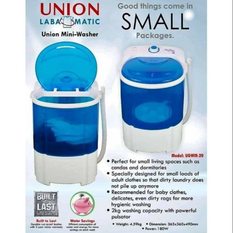 UNION MINI WASHING MACHINE (2kgs) Shopee Philippines