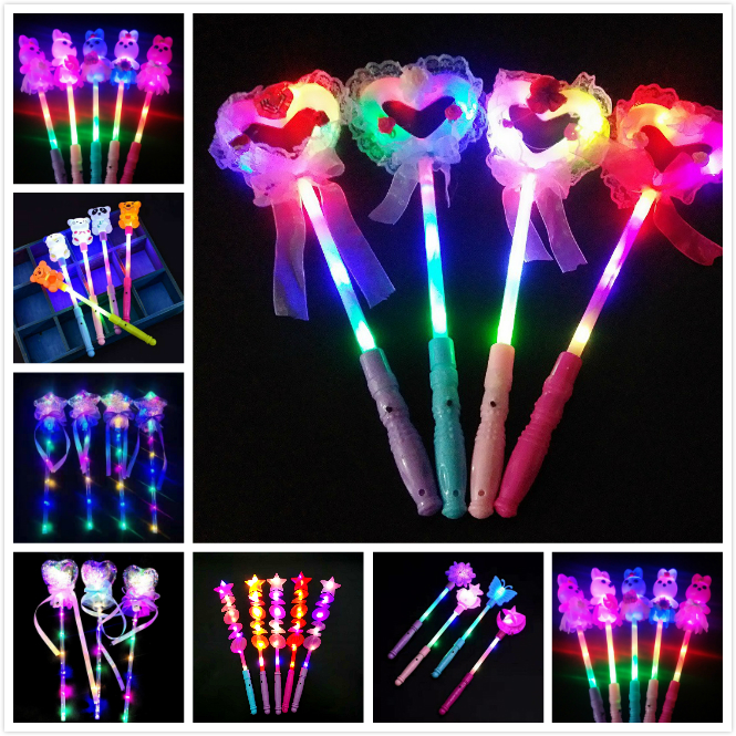 Glowing Magic Wand Fairy Flashing Night Market Toy Led Influencer Love 