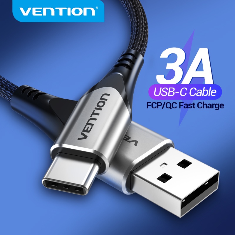 Vention USB Type C Cable 3A Fast Charge Nylon USB A to USB C Cable ...