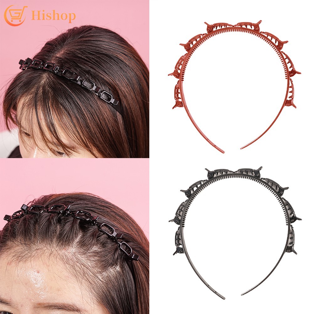 Korean Fashion Double Layer Headband Sport Braided Hairstyle Hairbands ...