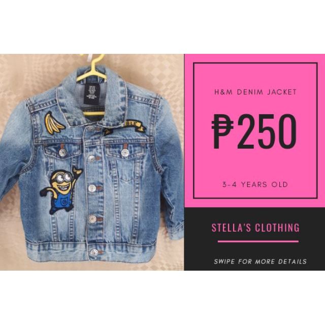 h and m pink denim jacket