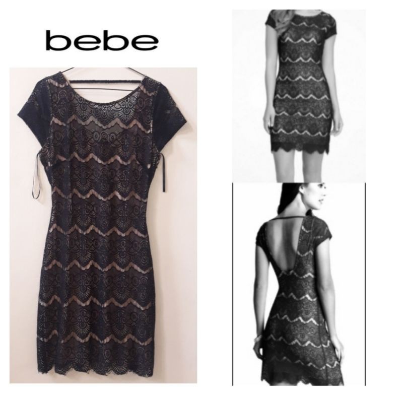 Sale Original Bebe Black Lace Dress From U S Shopee Philippines