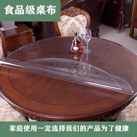 Table Cover Ready Stock Tablecloth Soft, Round Clear Vinyl Table Covers