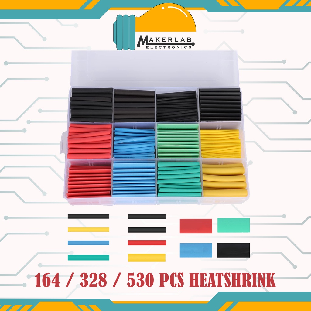 Pcs Polyolefin Heat Shrink Tube Wrap Heatshrink Tubing