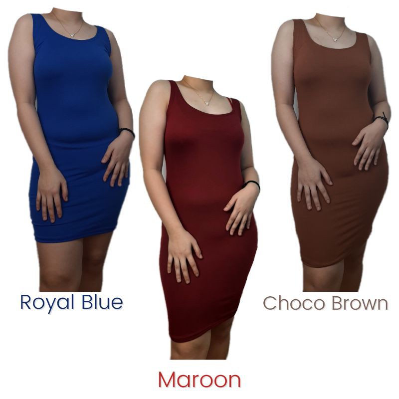 Plain Kylie Bodycon Mini Dress Can Fit Up To Semi Large || Damnitph |  Shopee Philippines