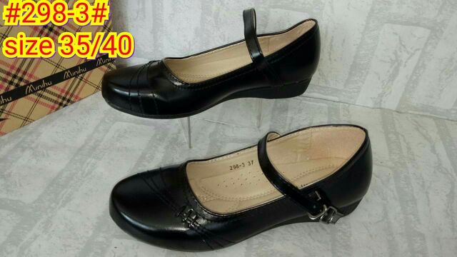 Flat Black School Shoes For Women High School Shopee Philippines