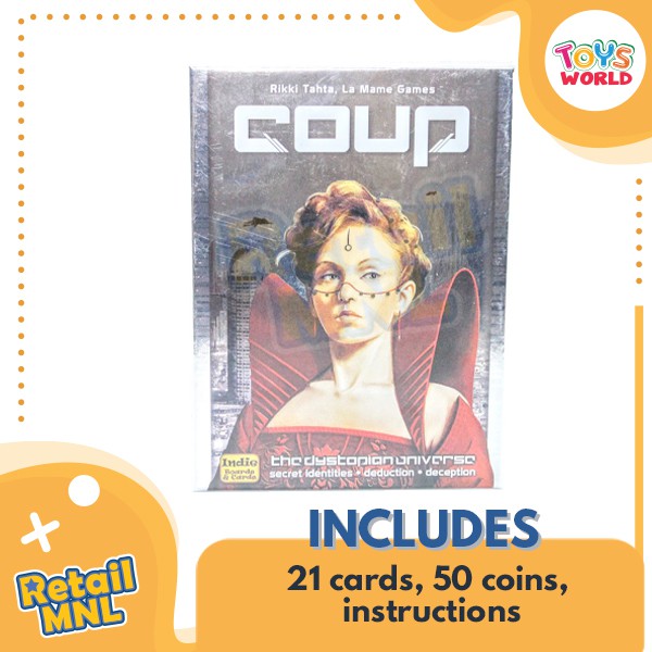 Retailmnl Coup Card Game (The Dystopian Universe) High Quality English Version Shopee Philippines