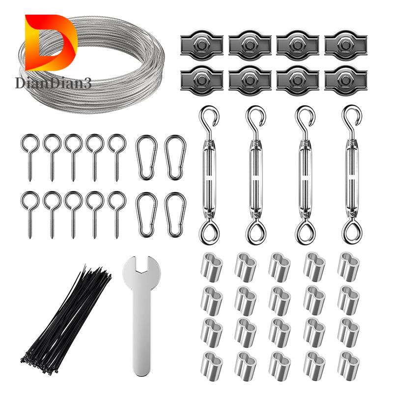 45M PVC Coated Wire Trellis Kit/Fence Wire Tensioner/Catenary Wire Kit