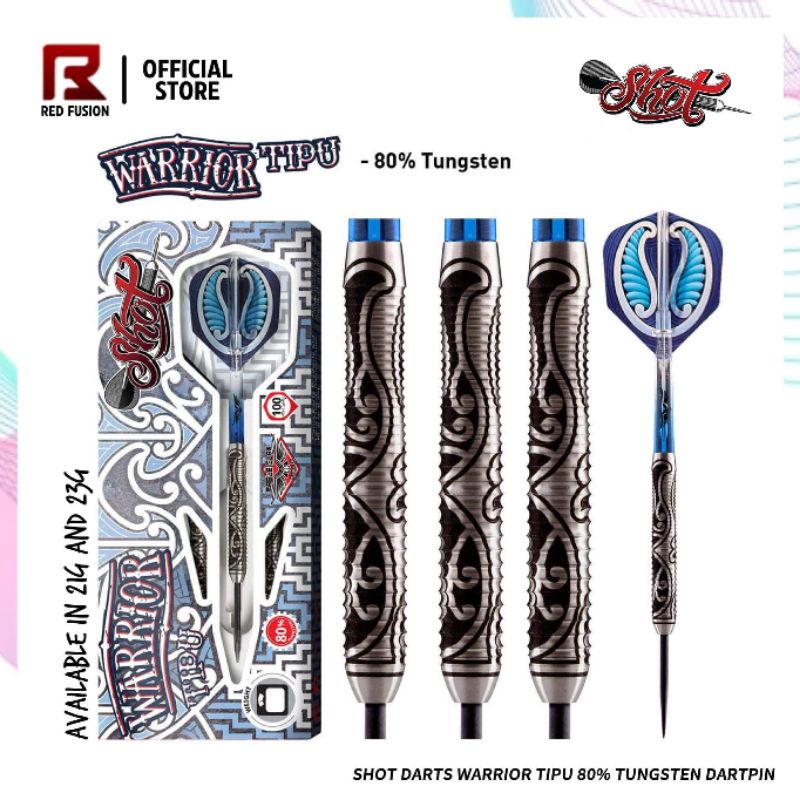 Shot Darts Warrior Tipu 80 Tungsten Dartpin Shopee Philippines