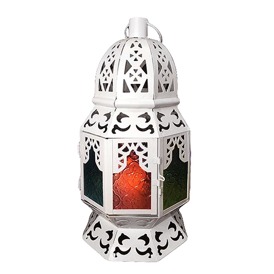 fea Metal and Glass Lantern Candle Holder 17X17X35cm(7203L)Night Lamp