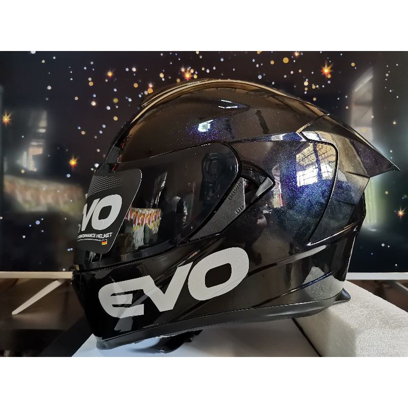 Evo Gt Pro Gloss Black Full Face Helmet Shopee Philippines