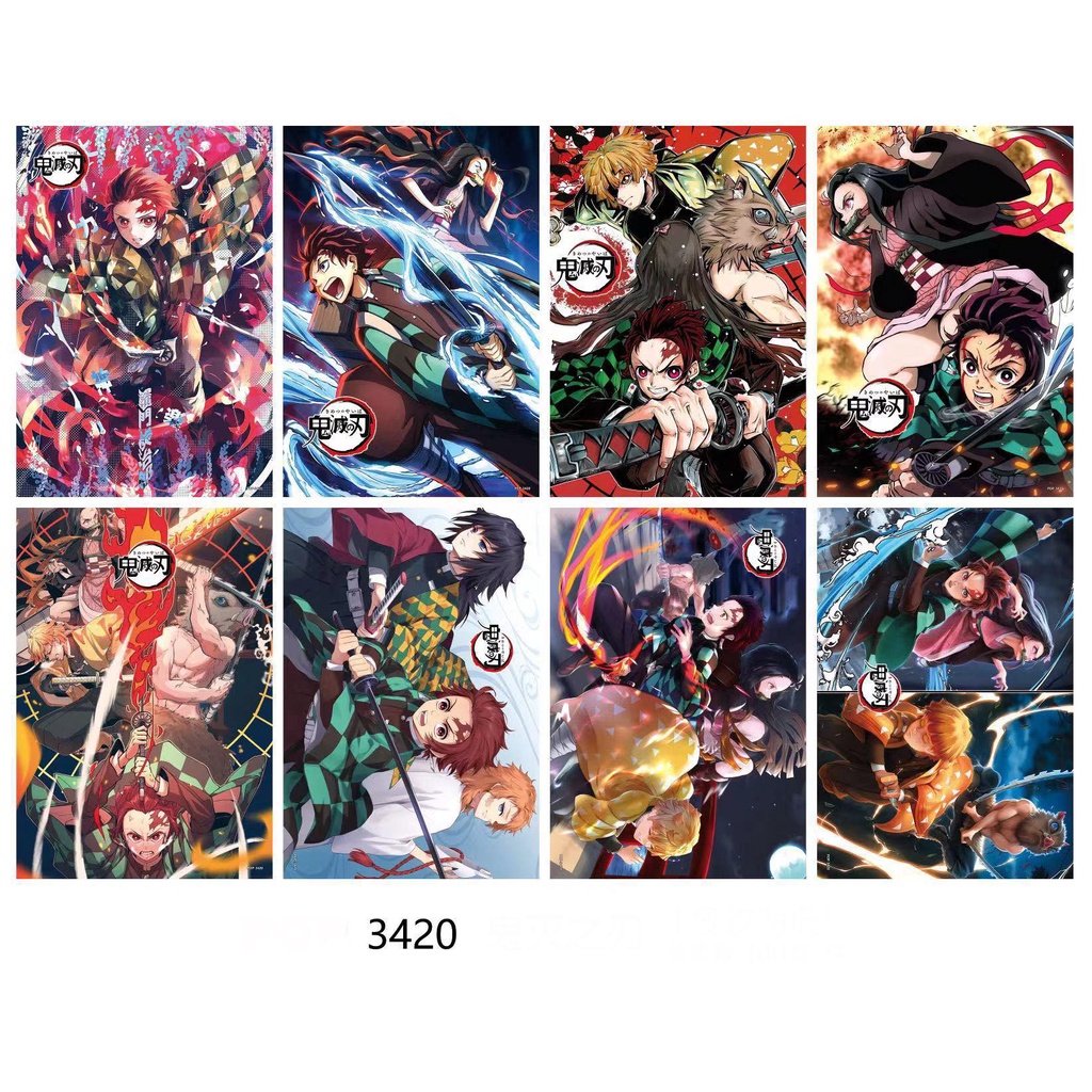 JUJUTSU KAISEN POSTERS 8 PIECES A3 Size 29 cm X 42 cm | Shopee Philippines