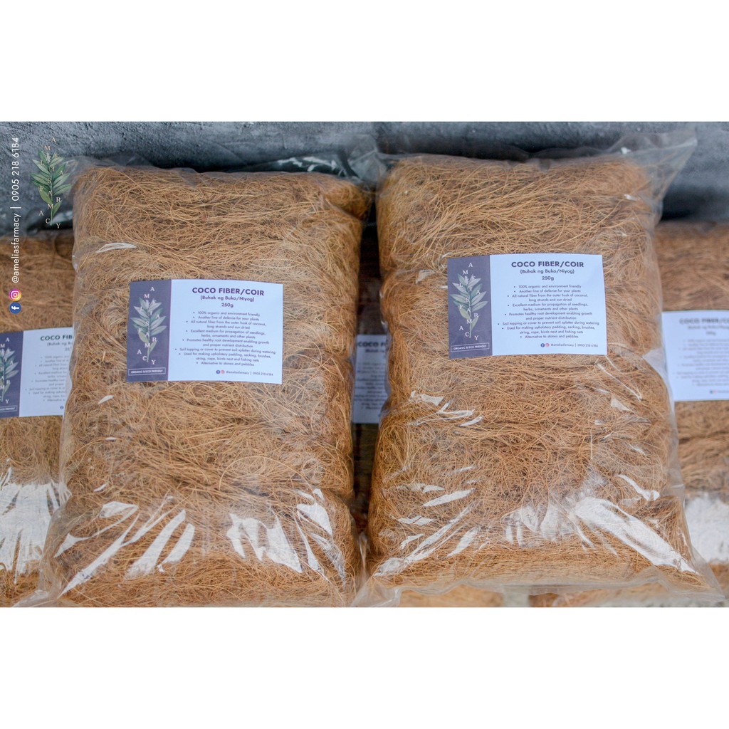 250g Coco Fiber/Coir Organic Coco Pots for Plants, Orchids, Birds Nests