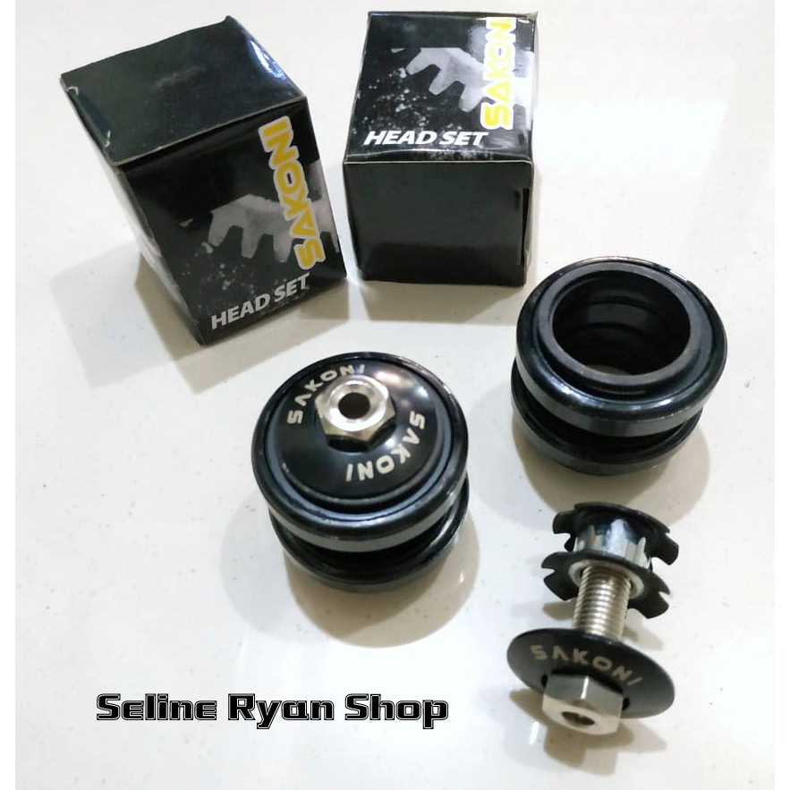 Headset Oversize Sepeda Mtb Black CARTRIDGE SYSTEM INSIDE