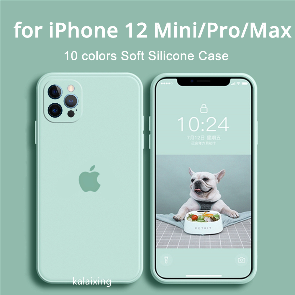 Silicone Iphone 12 Mini Pro Max Case Shockproof Beauty Ip 11 Square Casing Shopee Philippines