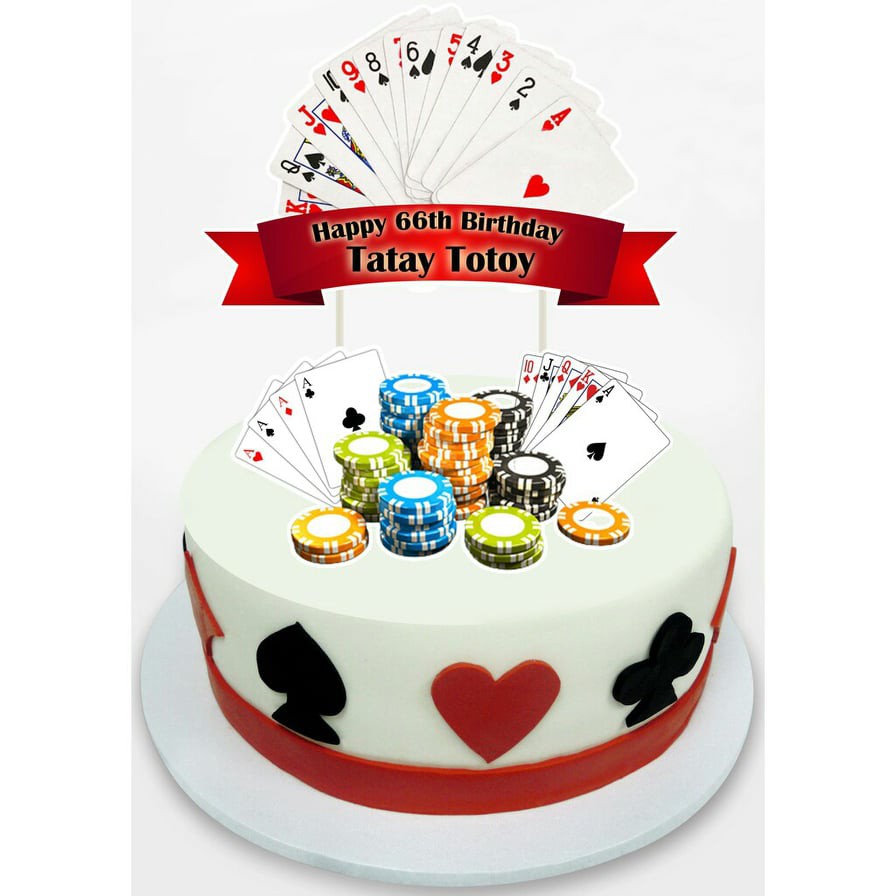 PLAYING CARDS THEME Cake topper Shopee Philippines