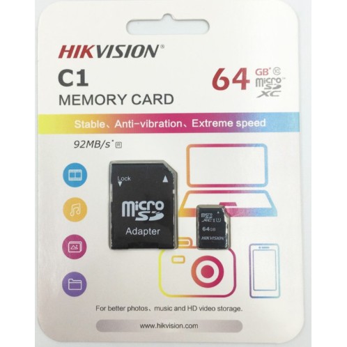 Hikvision C1 Memory Card Micro Sd 64gb With Sd Adapter Shopee Philippines