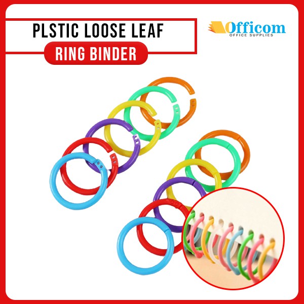 Plastic Loose Leaf Ring Binder Multifunction Binding Rings for DIY Arts & Crafts Shopee