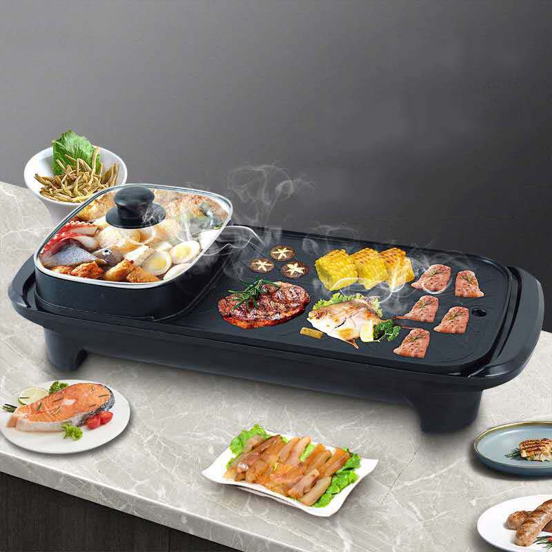 ⚡️ XQT COD ⚡️ Korean Samgyupsal Cooking 2 IN 1 Electric BBQ Grill With