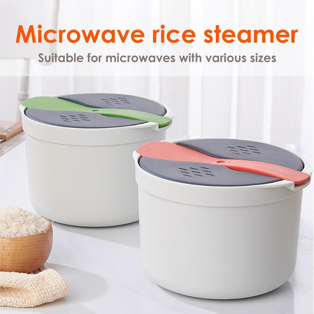 Gelaiai Microwave Rice Cooker Multifunctional Cookware Steamer With Strainer Lid And Shamoji For Home Kitchen Cooking Shopee Philippines