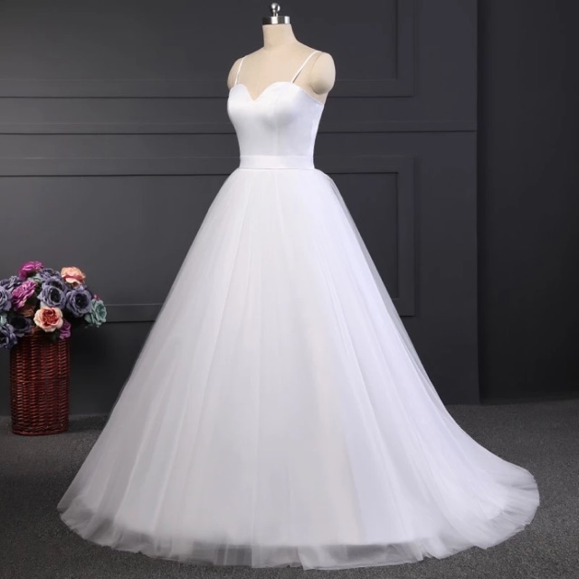 Simple Classic Elegant Bridal Beach Wedding Dress Gown Shopee Philippines