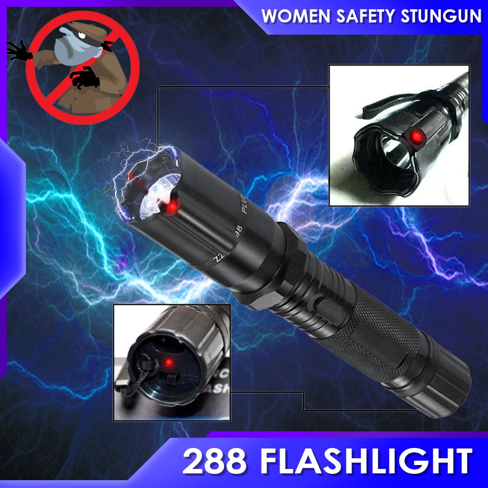 288 Flashlight Strong Light Electric Shock Flashlight Flashlight With Lase  | Shopee Philippines