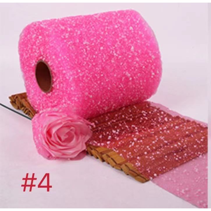 15 m/Roll 15 cm snow dot gauze flower shop packaging handmade ribbon rose wrapping paper
