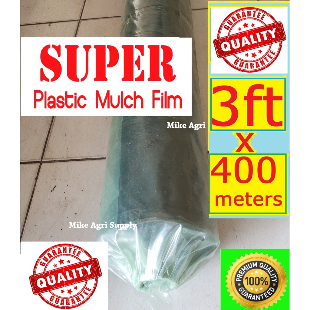 Plastic Mulch 3ft x 400m (3 feet 3 ft) SILVERBLACK mulching film SUPER