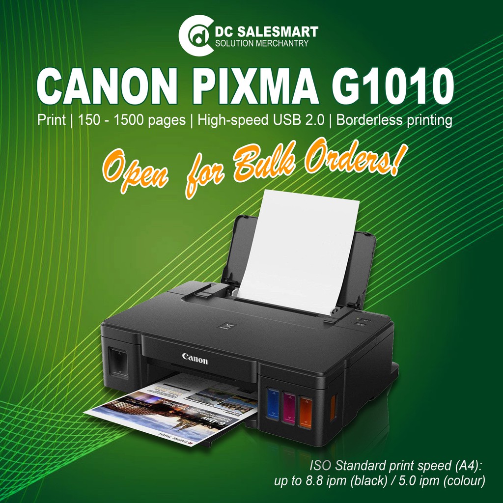 Canon Pixma G1010 Inkjet Printer Shopee Philippines