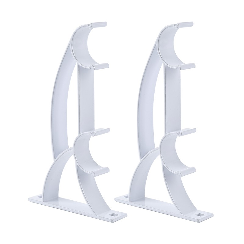 2pcs Metal Curtain Pole Rod Bracket Pipe Heavy Duty Sturdy Holder