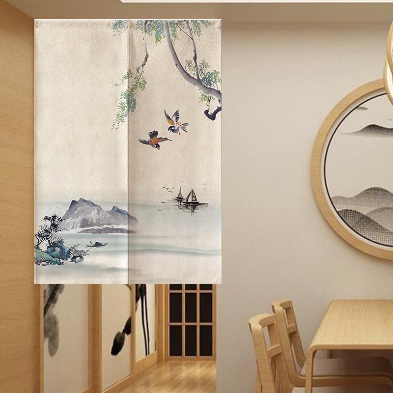 Chinese Door Curtain Japanese Noren Doorway Curtain Room Divider 