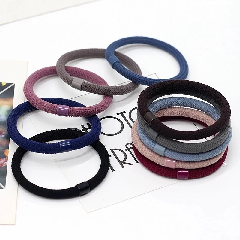 Korean Style Flocking Hair Rings /Women Solid Simple Holder / Ponytail Holder Hair Bands / Girls Daily Basic Headbands Hair Accessories