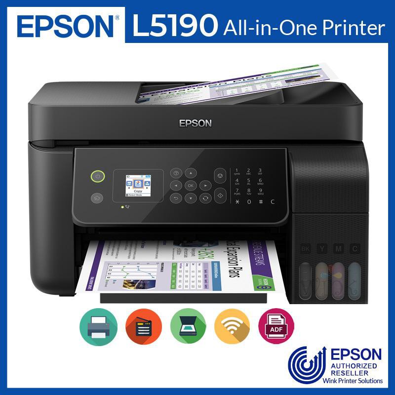 Epson L5190 Wi Fi All In One Ink Tank Printer With Adf Original With Ink Onhand Shopee 8616