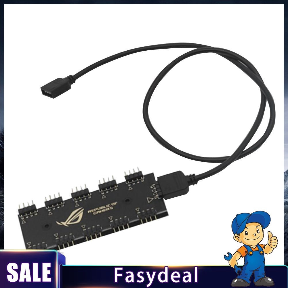 [FD]10 RGB Sync HUB Splitter for GIGABYTE AURA Motherboard RGB Fan