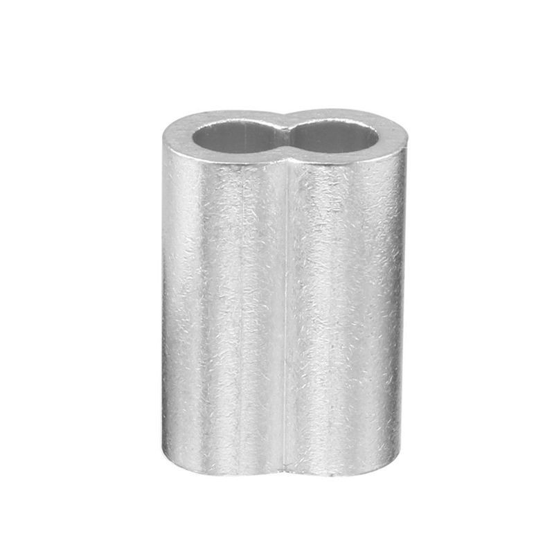 50pcs 1/4 inch (6mm) Diameter Wire Rope Aluminum Sleeves