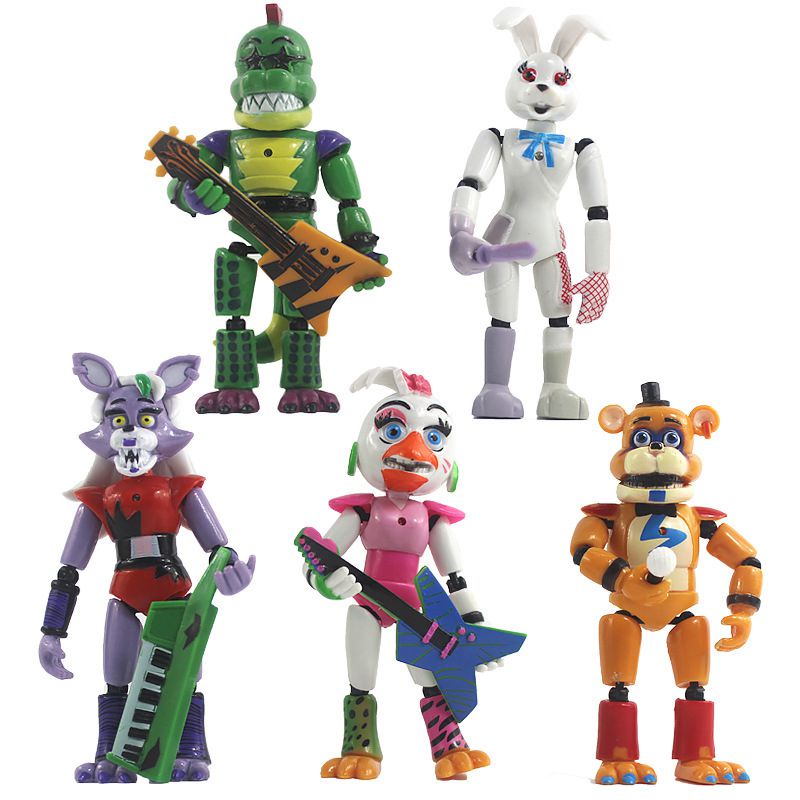 Five Nights at Freddys Nightmare 5" Set of 6 Action Figures Gift Collectible 