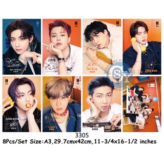 Blackpink Got7 Exo Twice Seventeen Bt21 Bts Poster Wallpaper K Pop A3 Size 1set 8pcs Shopee Philippines