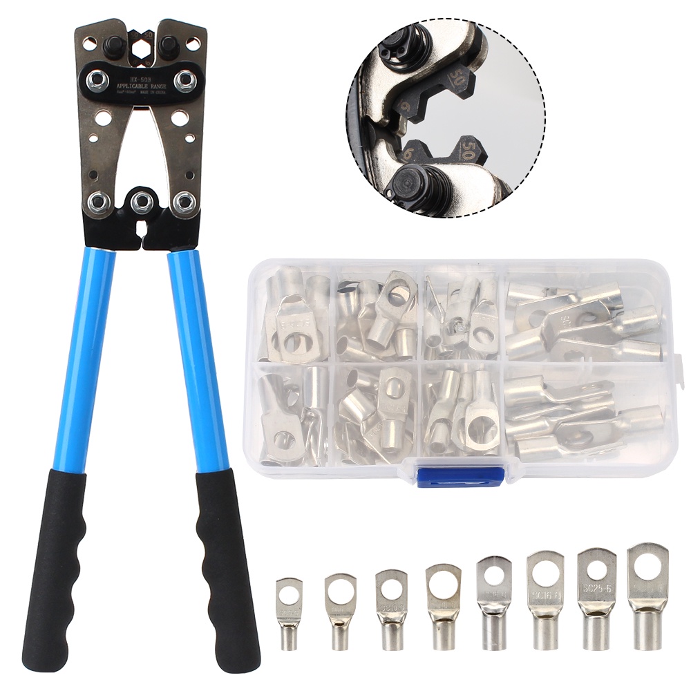 HX50B Crimping Pliers Wire Crimp Connector Soldered Connector Kit for