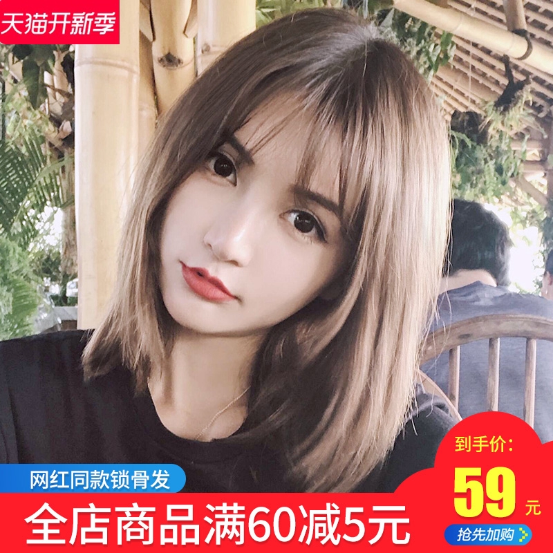 Wig Woman Short Hair Round Face Long Curly Big Wave Fluff Shopee