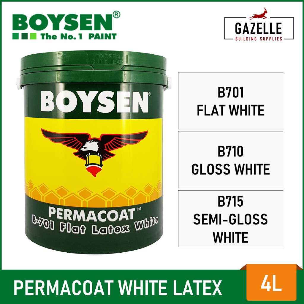 Boysen White Latex Paints Gallon (4L) for Concrete and Stone Shopee