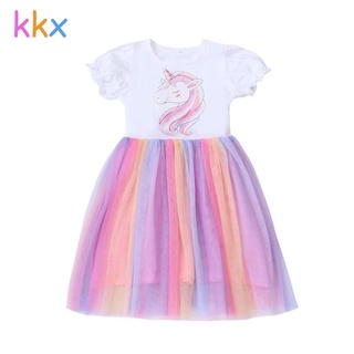 KKX Beixuan Girl Dress 3 Korean Fashion 4 Unicorn 5 Rainbow 6 Tulle 7 Children Princess 8 Ballet Skirt 9 Birthday Party 10 Baptism Anniversary 11 12 Summer 13-Year-Old Kids #3