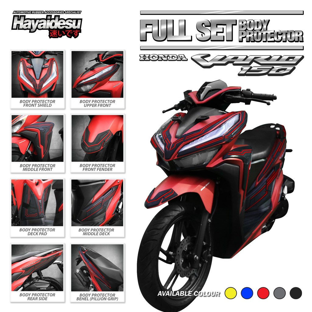 Hayaidesu Full Set Body Protector For Honda Click 125 And 150 V2 Shopee Philippines